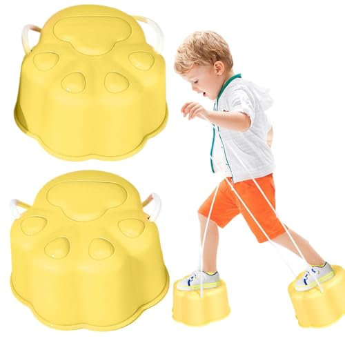 Balancing Eimer Stelzen, Eimer -Stelzen zum Gehen, 2x Cartoon Bucket Stelzen Kinder ausbalancieren Training, Söhne Tochter Verbesserung der feinen motorischen Fähigkeiten Sensorisches Spielspielzeug f