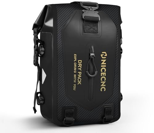 wasserdichte Motorrad Sturzbügeltasche 7L Universal Motorrad Hecktasche Gepäck Trockentasche Seitenrahmen Tasche Heckträger Tasche mit Schultergurt 4 DIY Installationspositionen für Adventure