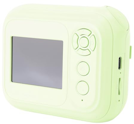 Appareil Photo Numérique à imprimé instantané, 48MP 1080p HD Camera Mignon avec des Fonctions de Jeu MP3, Papier d'impression, Caméra de Voyage Portable Jouet (Green)