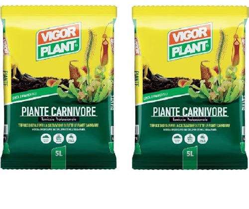 2 confezioni vigor plant terriccio specifico per Piante Carnivore 5 Litri