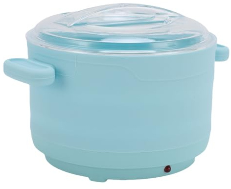 BRRNOO Hartes Wachswärmer, Elektrische Wachsmeldmaschine 500 Ml, Schmilzt Schnell Wachsperlen, Non -Stick -Silikon -Wachs -Topf, Sichere und Komfortable Haarentfernung, Ideal für den (BLUE)