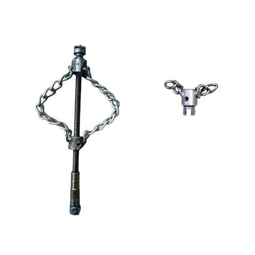 Flex-Shaft Sewer Descaling Chain, Heavy Duty Drain Clog Remover, Flex Shaft Sewer Cleaning Tool,Flexible Push Snake Cable for PVC Pipes, Toilets, Traps & Industrial Boilers