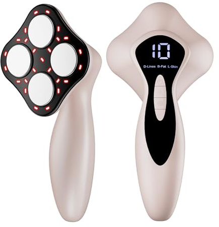 Oranmagic Body Sculpting Machine - Reduce Stretch Marks & Cellulite Massager Tool with Heating & Microcurrent Technology, Skin Tightening Device Suitable for Belly, Waist, Arms, Buttocks, Legs (Pink)