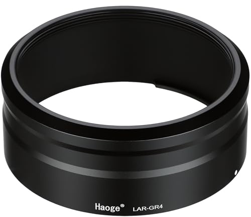 Haoge LAR-GR4 49mm UV Filter Adapter Ring for RICOH GR IV gr4 Digital Compact Camera Lens for GT-2 GW4 Wide Conversion Lens Replaces GA-3