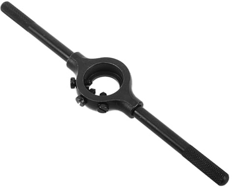 FONDOTIN Llave Ajustable para Machos Roscar de Acero Resistente con Mango Desmontable Soporte Redondo para Terrajas Herramienta para Taller y Proyectos Domésticos