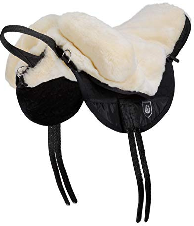 CHRIST Sella Premium Pelle di Agnello- Sella in Pura Pelle di Agnello d’Alta qualità. Lavorata a Mano. Misure Shetty e nei Colori Naturale
