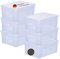 Novaliv 6x Aufbewahrungsboxen mit Deckel 10L transparente Boxen stapelbare Nestbar Storage boxes mit Clipverschluss Kunststoff BPA-frei 37x26x14 cm