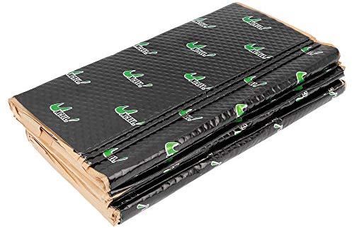 X AUTOHAUX 10 STK. 80mil 25sqft Auto Schalldämpfer Wärmeschutzmatte Dämmung Schallschutz für Kfz Schwarz 60 * 40cm