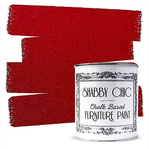 Shabby Chic Chalk Based Furniture Paint, Metallic Red - 100 ml | Distressed Matt Finish for Furniture, Home Decor or DIY Projects | Interior & Exterior | Non-Sand, Suitable for Wood, Plastic & Metal