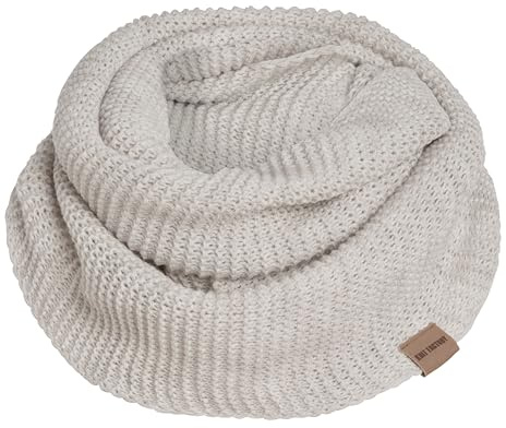 KNIT FACTORY - Jamie Loop Schal - Gestrickter Schlauchschal - Herbst & Winter Essentials - Zeitloses Mode-Accessoire - Für Damen und Herren - Strickschal mit Wolle - Hochwertige Qualität - Beige