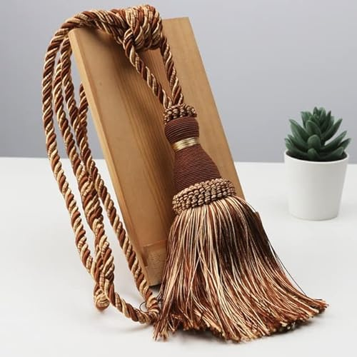 VIXDA 2 Pz Nappa Tieback per Tenda Poliestere Sfera Singola Tenda Titolare Cravatta Complementi Arredo Casa Nappa Fatto A Mano Tenda Fibbia Corda