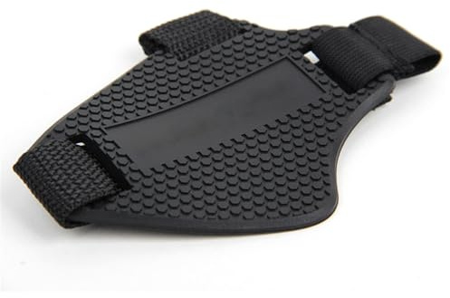 Maodom Copriscarpe per moto, protezione per scarpe da moto, facile da fissare, protezione per scarpe da moto, protezione per cambio in gomma con cinturino regolabile