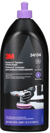 3M Perfect-It Random Orbital Polish, 34134, 1 Quart, Fast Cutting Polisher for Automotive Buffing & Polishing, High-Gloss Finish