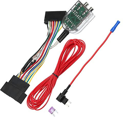 X AUTOHAUX Car Add an Amp Amplifier Adapter Interface to Radio System for Ford 2011-2018 with Red Extension Wire