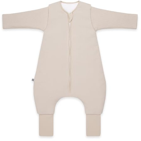 emma & noah Baby Schlafsack – Extra warm & kuschelweich für kalte Nächte – 3.5 TOG, mit Füßen & abnehmbaren Ärmeln, Bio-Baumwolle