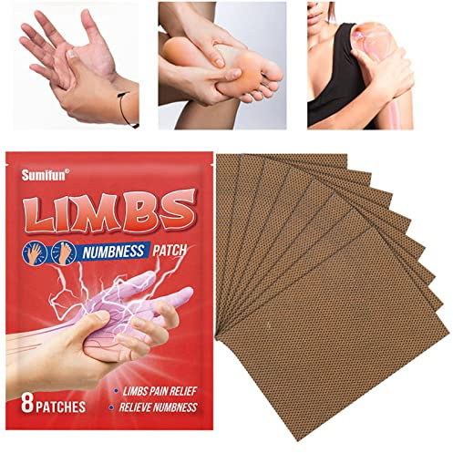 Far Infrared Patch, 8 Pieces Link Relief Patch, Finger Nowbness Patch, Toe, Hand, Muscle Soreness, Massage, Care, Thigh, Cramps, Passion, Relief, Herbs, Iatrical, Limbs, Anumbing Patch