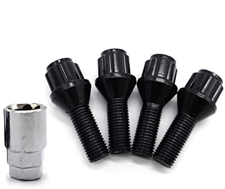 Wheel Spacers 4pcs M12 X 1.5 Truck Parts For VW For Caddy 2004-2023 For Transporter Car Alloy Wheel Locking Bolts Nuts Lugs