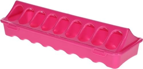 KERBL Futtertrog (mit Klappdeckel für einfaches und schnelles Befüllen, leichte Reinigung, aus Kunststoff, L x B 30 x 9,5 cm) 71335