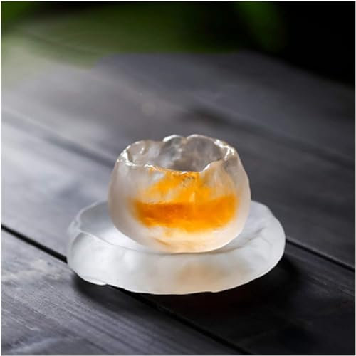 Théière en céramique de voyage de style japonais tasse à thé en verre haut de gamme tasse unique faite à la main verre brûlant congelé Dahongdong Kungfu service à thé cadeau 50 ml sucrier (capacité