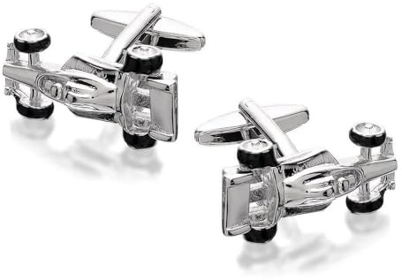 Gemelos de plata para hombre en bolsa de regalo de terciopelo, S, Acero aleado, Acero