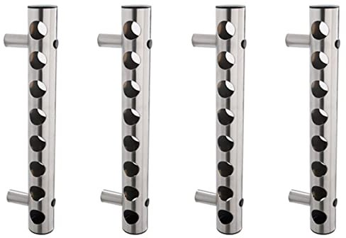 ZONTTR 4X Hoch Wertige Wein Flaschen Halter Edelstahl Wein Regal Bar Wand Halterung Haushalts Küchen Halter 8 LöCher