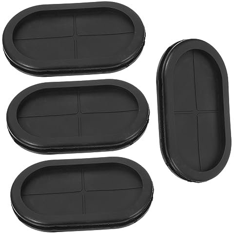 UKCOCO 4pcs Oval Rubber Grommet Mount Drill Hole Grommets Flexible Double Sided Cable Hole Plugs for Wire Sealing 95 x 58 mm Black Flame Retardant