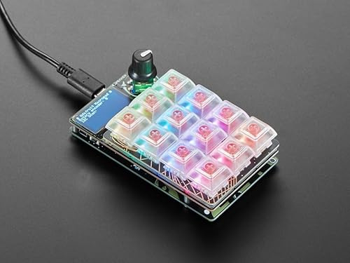 Adafruit MacroPad RP2040 Starter Kit - 3x4 Keys + Encoder + OLED - ADABOX019 Essentials, 5128