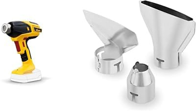WAGNER Pistolet à air chaud sans fil Furno 550.,avec affichage LED + Kit de buses en 3 parties pour pistolets à air chaud FURNO - buse de centrage 14 mm