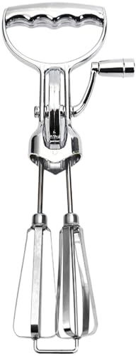 Manual Beaters, Egg Beaters Hand Crank, 12 Inch Manual Hand Mixer, Rotary Egg Mixer with Double Head, Labor-Saving Stainless Steel Hand Beater for Home Kitchen