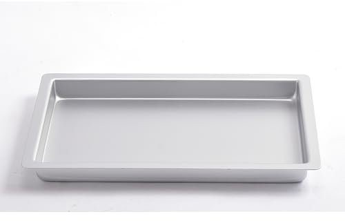 Cake Pan Aluminium Oblong (7 x 11 x 1) Baking Tray, Anodised Brownie Pan,Cake Tin, Silver
