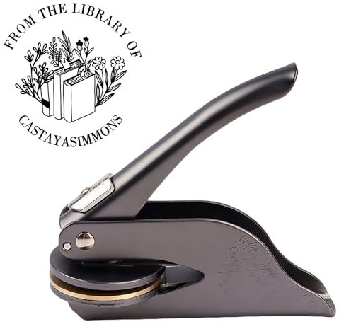 Siegelstempel Personalisiert - mit persönlichem Namen und Motiv - Personalisierter Buchstempel - Für Bücher, Seite, Brief, Tagebuch