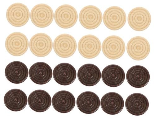 TOYANDONA 72stücke Holz Schachfiguren Mit Stücken Für Brettspiele Als Spielzubehör Und Requisiten Leicht Und Kompakt Gratfrei Für Einfache Handhabung Und Aufbewahrung