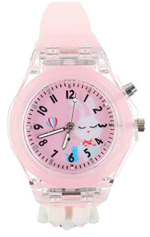 BESTYASH 3pcs Boy Girl's Led Watch Student Watch Cartoon Rabbit Design Bright Colors Comfortable for Boys and Girls Great for Holidays