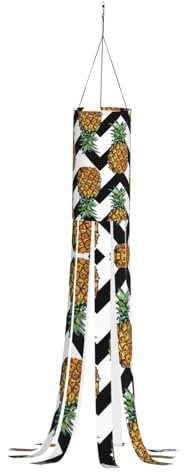 WCXTHGFA Sommer-Windsack mit Ananas-Druck, vielseitig, charmante Outdoor-Dekoration für Herbst, Erntedankfest, Winter