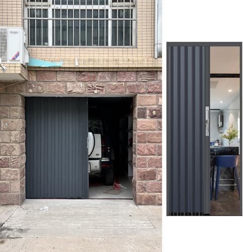 Falttür Falttüren Innentüren Falttür für Den Innen- Und Außenbereich mit Schloss, Haus, Wohnung, Bauernhof Falttüren für Türöffnungen, Aluminium Falttüren für Badezimmer, Küche, Schrank(30x96in(76.2x2