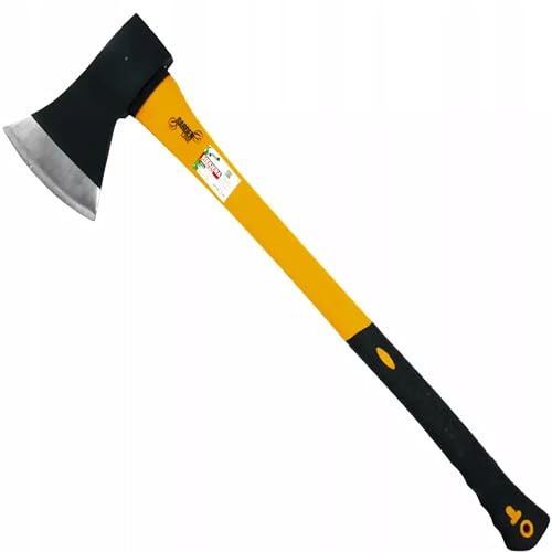 MIKONI (AXT 1400g- 1 Stück) Beil Handgriff Gummischutz Spaltaxt Spaltbeil Spalthammer Holzspalter Handbeil Fiberglas Spaltholz Spalter zur Auswahl: 600, 1000, 1400, 2000, 3000g, (AXT 1400g - 1 Stück)