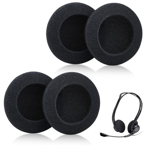 GIONAR 4 Pcs Kopfhörer Ohrpolster für Logitech 960, Kopfhörer Polster, Schaumstoffpolster für Edifier K550 und Logitech 960, Baumwolle