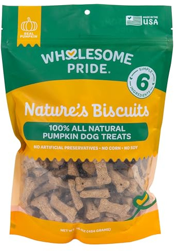 Wholesome Pride Nature's Biscuits Mini Dog Treats, Pumpkin