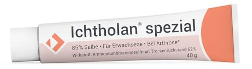 Ichtholan spezial 85% Salbe, 40 g – entzündungshemmende Schmerzsalbe | gegen Schmerzen bei Kniegelenksarthrose, entzündungshemmend und kann dadurch Schwellungen lindern, schmerzlindernd