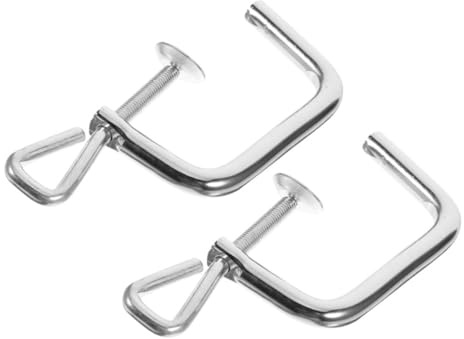 PRETYZOOM 2pcs Pasta Machine Clamp Replacement Silver Pasta Maker Holder with Secure Grip Easy Installation Wide Compatibility for Handheld Noodle Tools