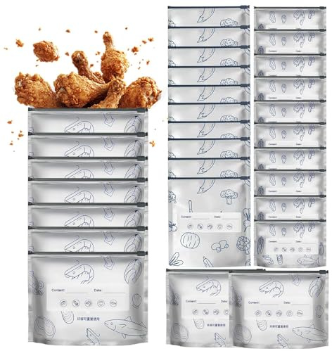 Sacs en aluminium pour aliments, avec fermeture éclair, sacs de rangement hermétiques, pour réfrigérateur, micro-ondes, préparation des repas, parents, légumes, fruits, viande