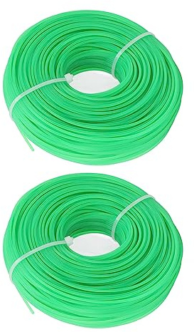 AKLOSIPY Bobina di Filo per Decespugliatore Durevole da 2 Pezzi 100M 1.6mm - Filo di Nylon per Tosaerba da Giardino e Tagliabordi Elettrici
