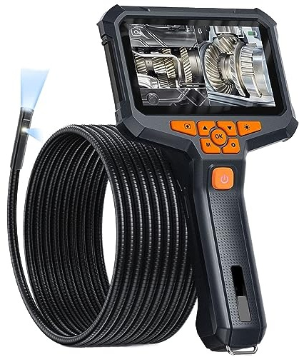 Cámara De Inspección Doble Lente, Herramienta Automotriz Endoscopio Industrial, Impermeable IP67 Calidad De Imagen NíTida(8mm-1M-dual Lens)