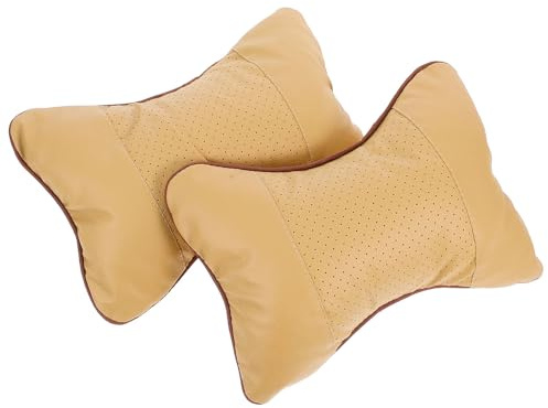 MAGICLULU Ergonomische Nackenkissen Auto 2 Stück Weiches Acryl Material 27x18x9cm Komfortable Nackenstütze zur Haltungskorrektur für Unterwegs und Reisen