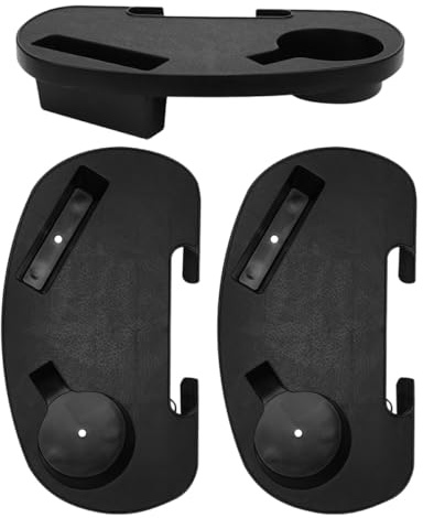 DOITOOL Bandeja Portavasos para Silla Reclinable con Clip Lateral, 3 Piezas de Bandeja Snack de Plástico Duradero para Camping, Jardín y Muebles de Playa, Soporte Copas Plegable