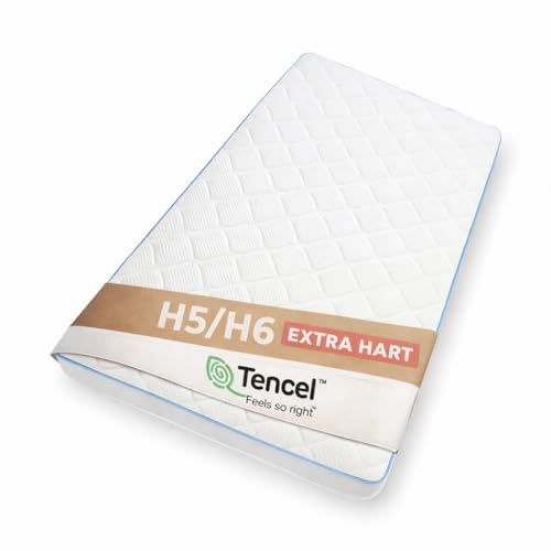 Topper Tencel™ Lyocell® Premium Bezug H5 & H6 extra fest 12 cm hoch, Kaltschaum und Kokosschicht, Matratzentopper ideal für Ihre Boxspringbett (160x200)