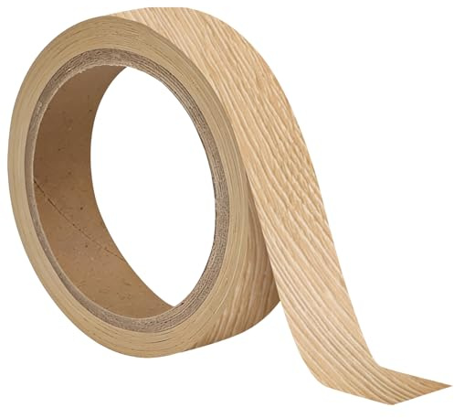 TIHNY Self-Adhesive Yellow Oak Edging Tape 10m Wood-Effect Furniture Edge Banding for Cabinets, Worktops & DIY Repairs, Tool-Free Application