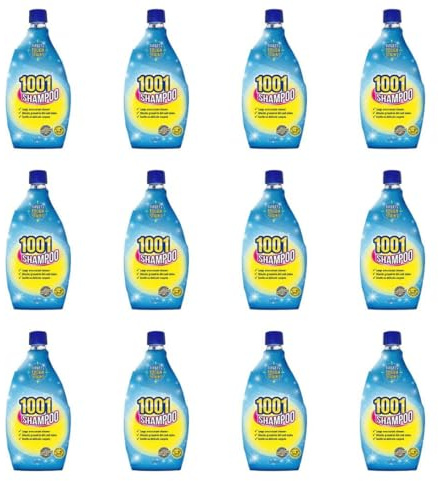 1001 Carpet Shampoo, Liquid, 500ml, Pack of 12, Large Area Carpet Cleaner, Stain Removal