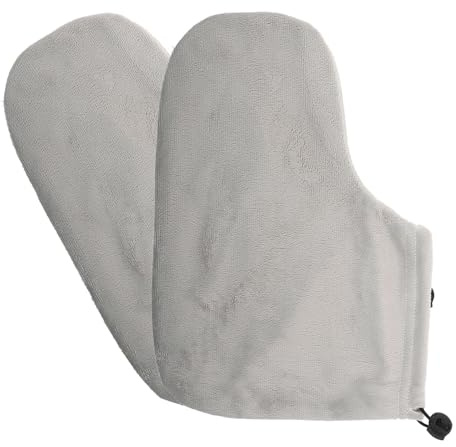 Funda Terapéutica para Pies 1 Par, Cera, Algodón y Felpa | Cobertura Envolvente para Spa, Uso en Parafina y Cuidado, Ligera, Fácil de Poner y Quitar, Conserva Calor