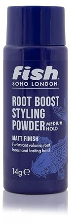 Fish Root Boosting Styling Hair Powder, Mens Hair Styling Product Suitable for Short & Medium Length Hair. Stylist & Barber Used, Medium Hold, Matt Finish